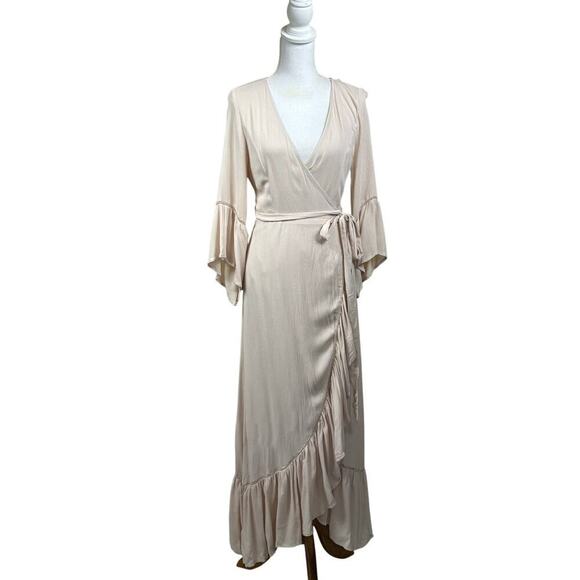 Baltic Born wrap maxi dress, blush pink, small, NWT, romantic, ethereal, soft - Picture 1 of 6